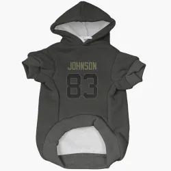 Cleveland Browns Kisean Johnson Black Service Pet Hoodie for Dog & Cat