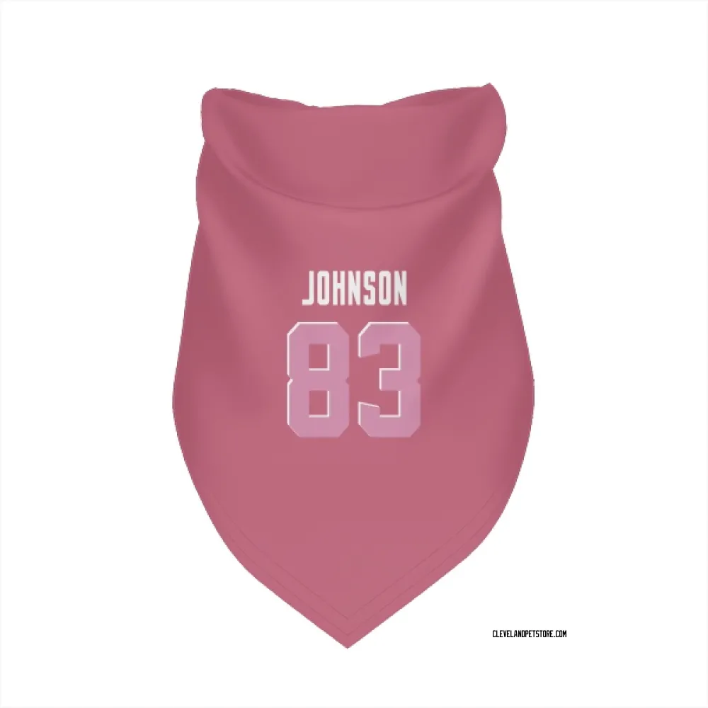 Cleveland Browns Kisean Johnson Pink Pet Bandana for Dog & Cat