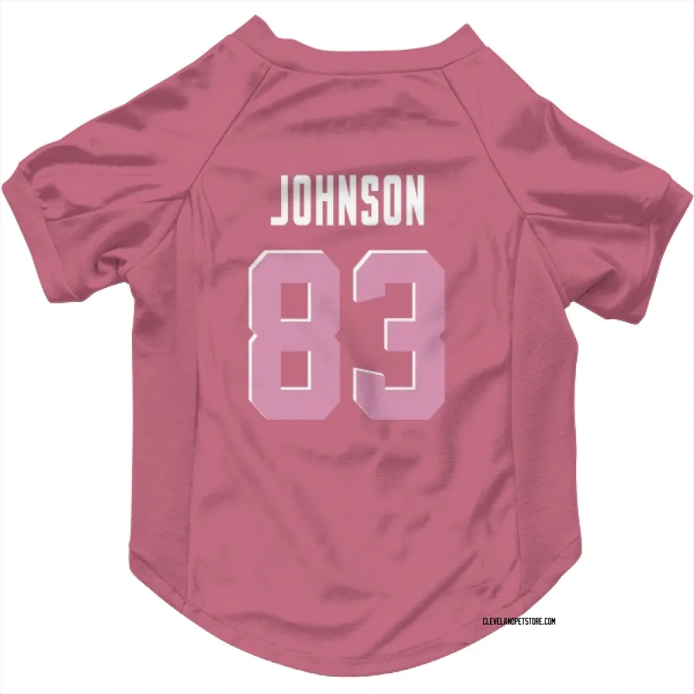 Cleveland Browns Kisean Johnson Pink Pet Jersey for Dog & Cat