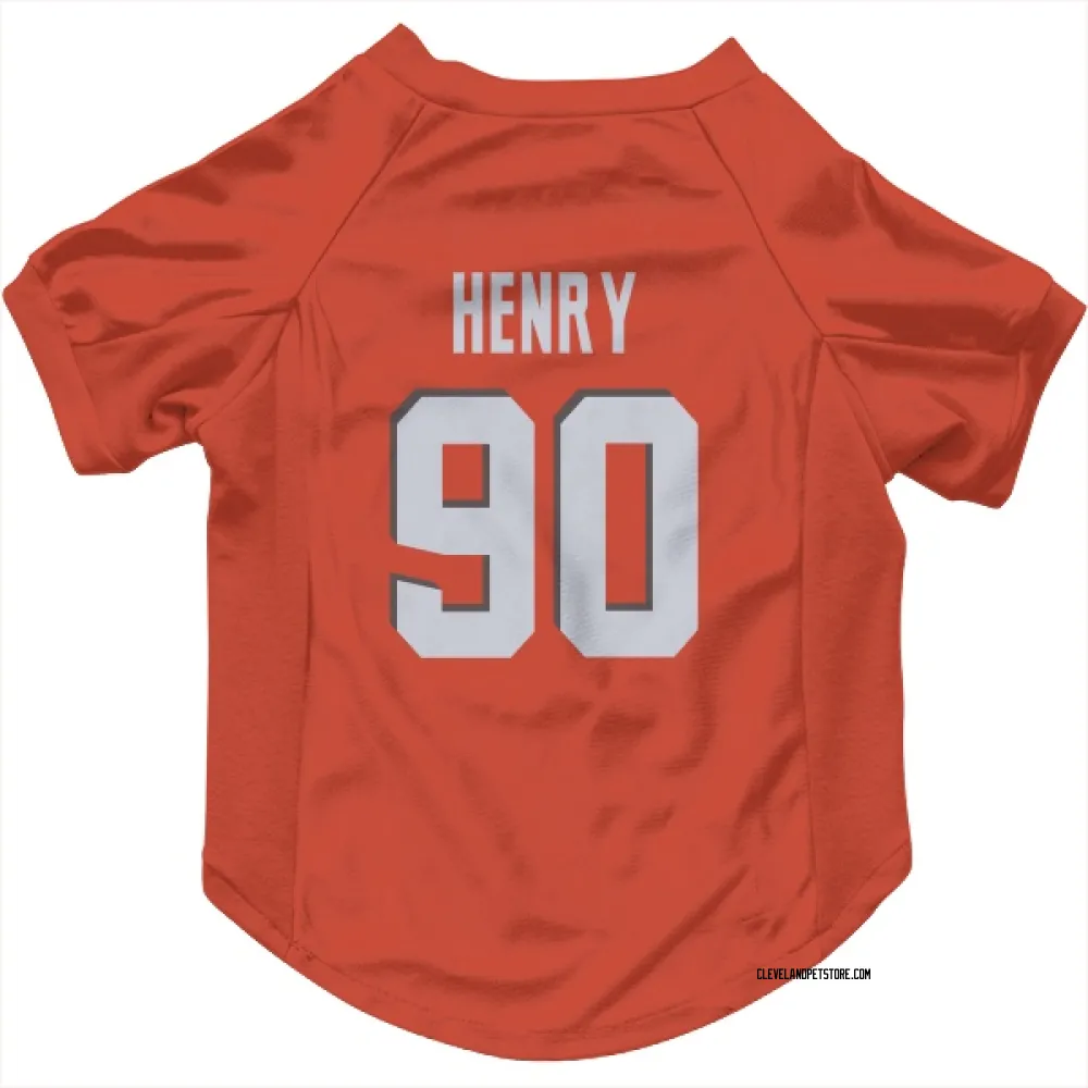 Cleveland Browns KJ Henry Orange Pet Jersey for Dog & Cat