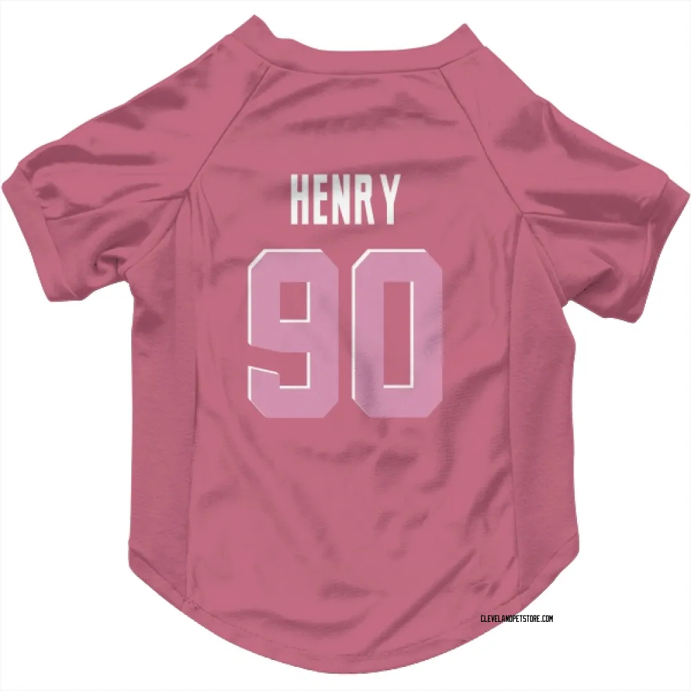 Cleveland Browns KJ Henry Pink Pet Jersey for Dog & Cat