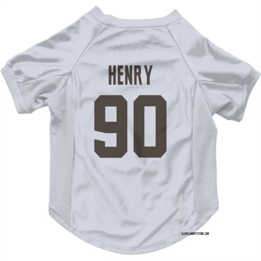 Cleveland Browns KJ Henry White Pet Jersey for Dog & Cat