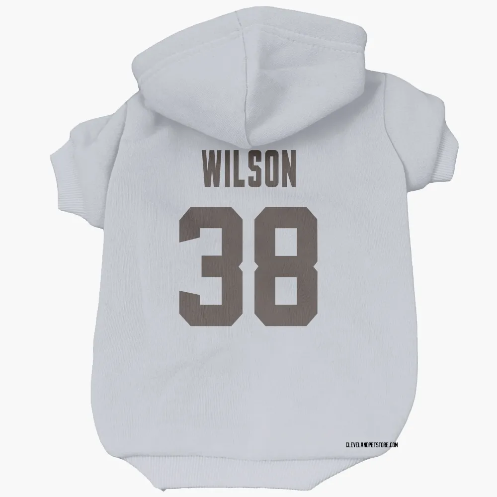 Cleveland Browns Kole Wilson White Pet Hoodie for Dog & Cat