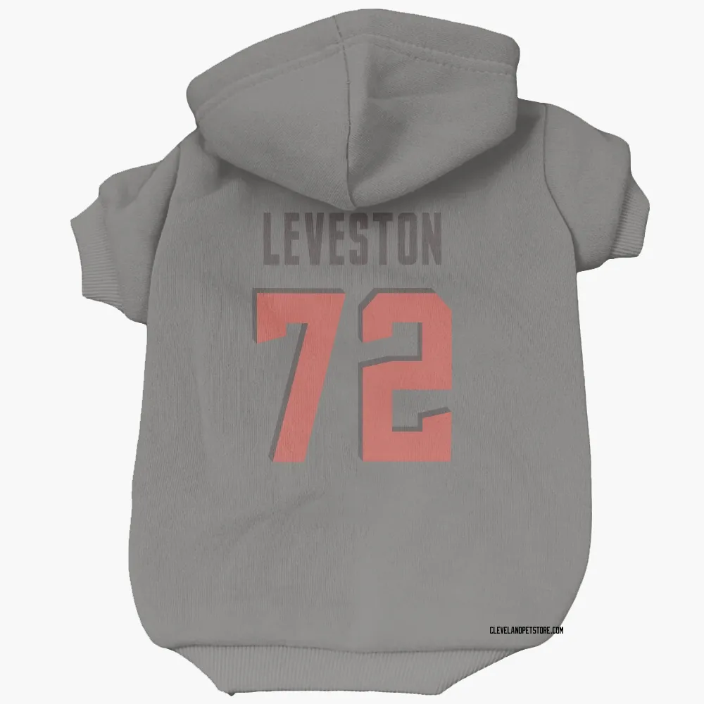 Cleveland Browns KT Leveston Gray Pet Hoodie for Dog & Cat