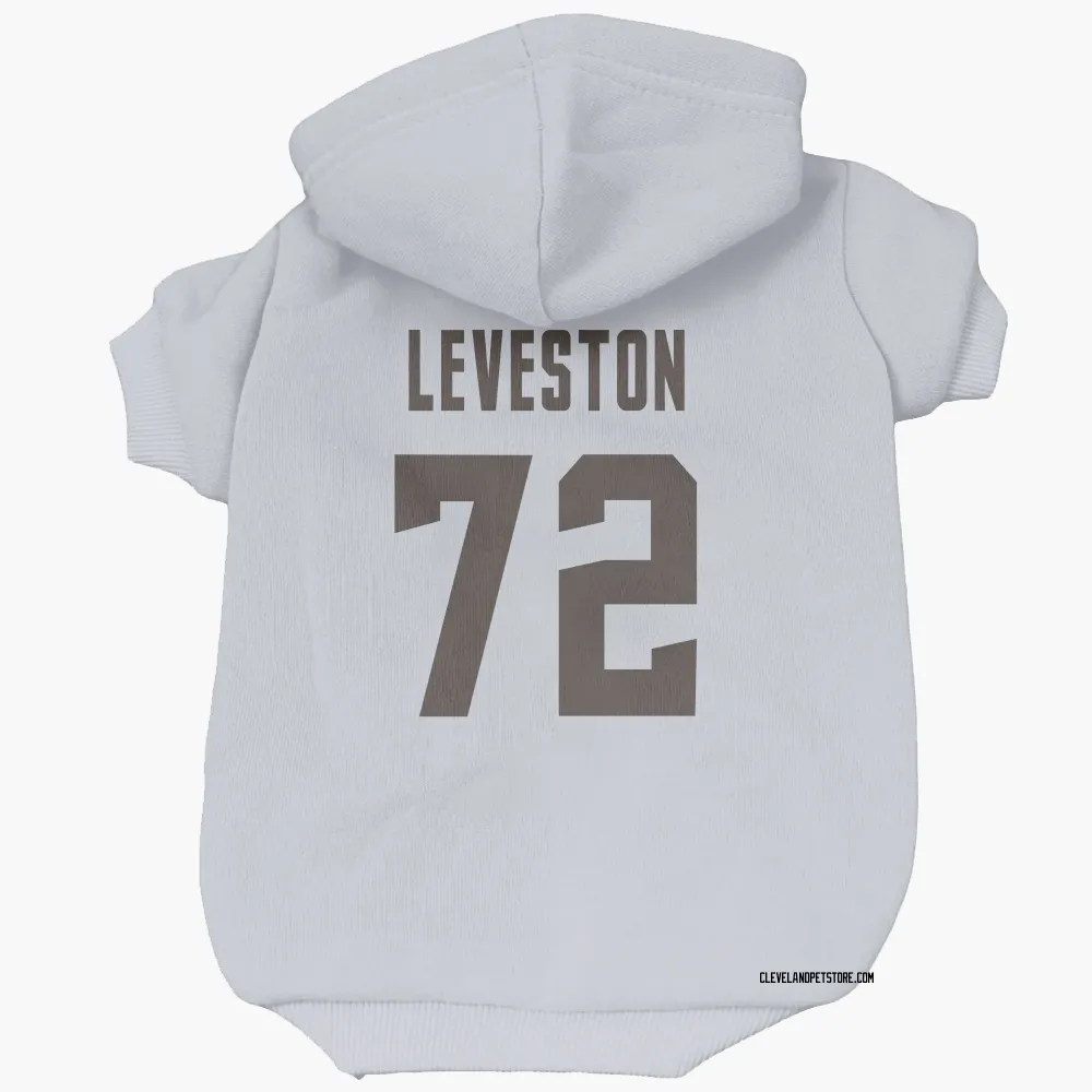 Cleveland Browns KT Leveston White Pet Hoodie for Dog & Cat