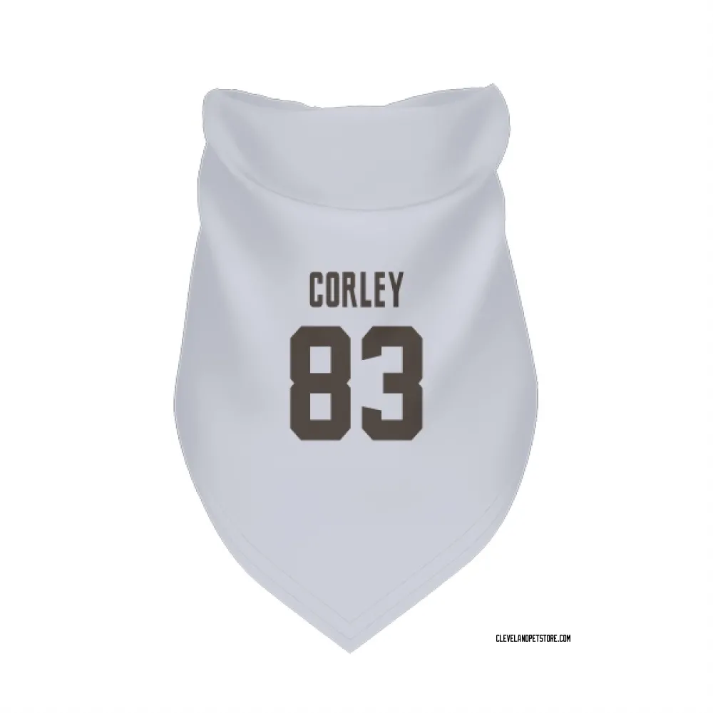 Cleveland Browns Malachi Corley White Pet Bandana for Dog & Cat