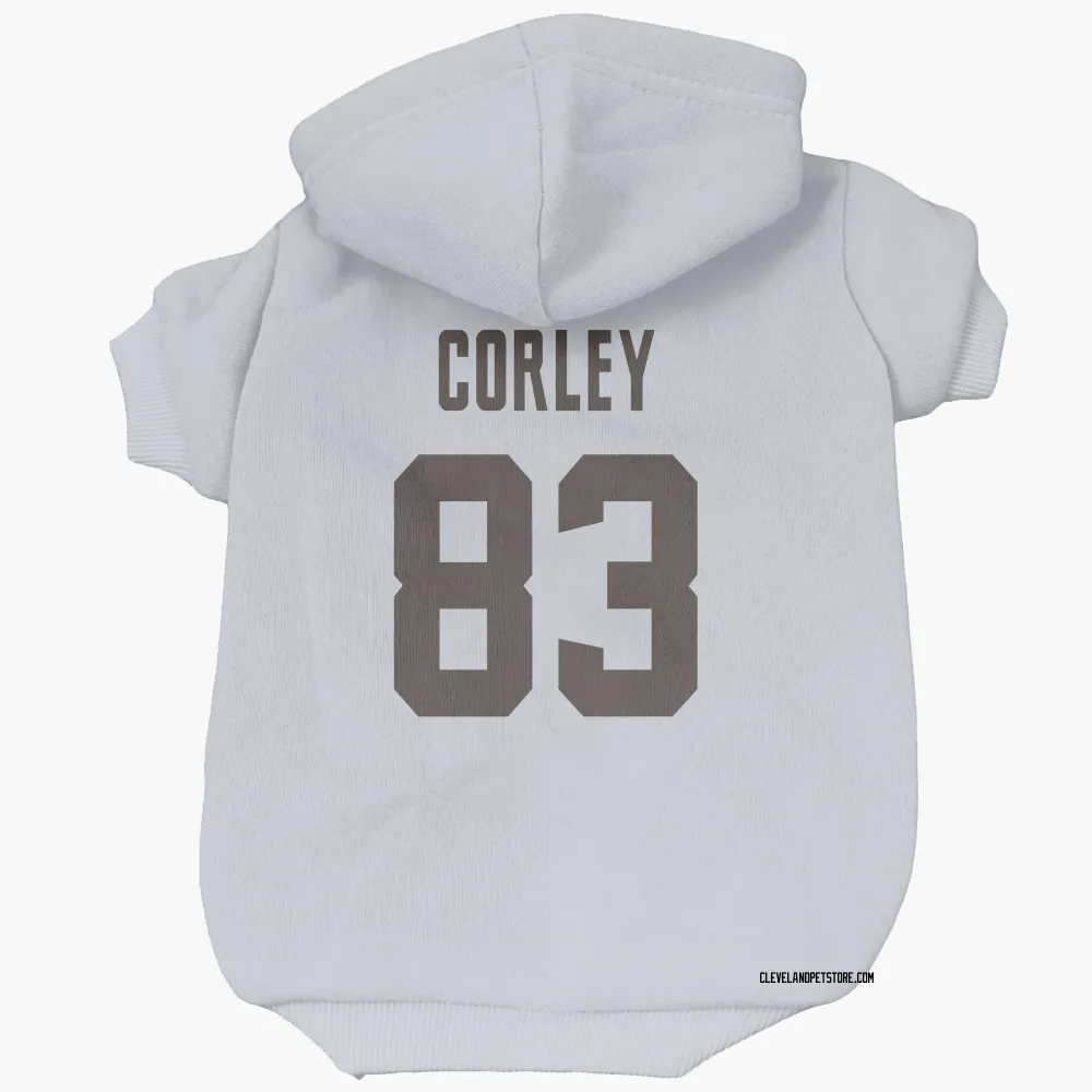 Cleveland Browns Malachi Corley White Pet Hoodie for Dog & Cat