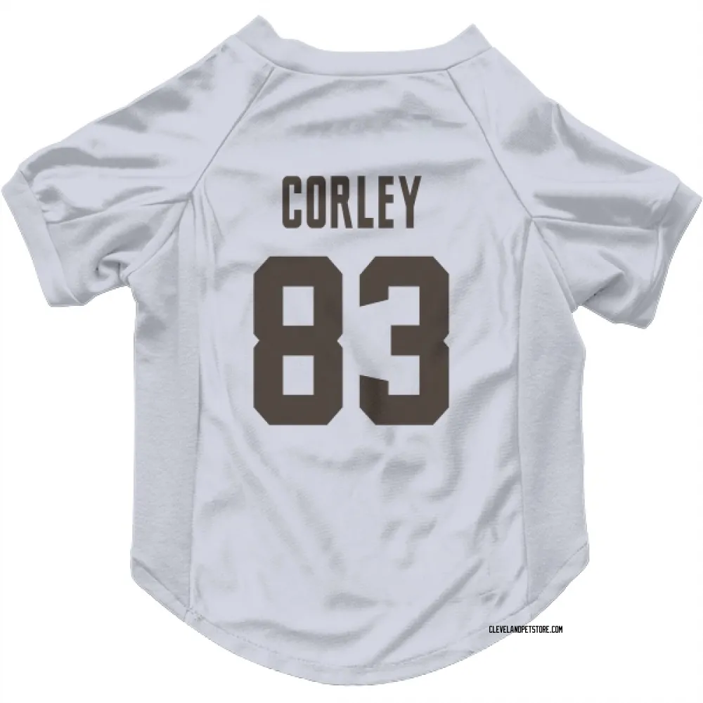 Cleveland Browns Malachi Corley White Pet Jersey for Dog & Cat
