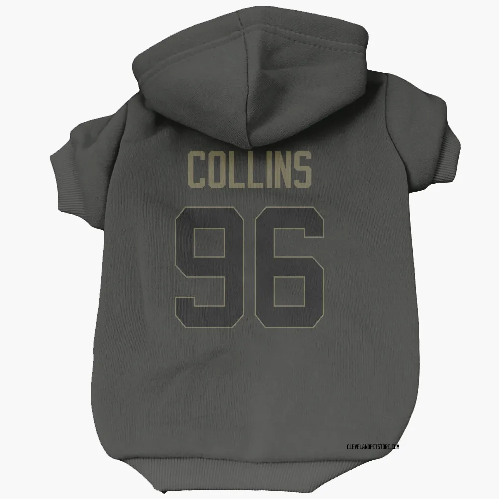 Cleveland Browns Maliek Collins Black Service Pet Hoodie for Dog & Cat