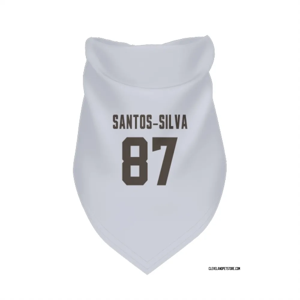 Cleveland Browns Marcus Santos-Silva White Pet Bandana for Dog & Cat