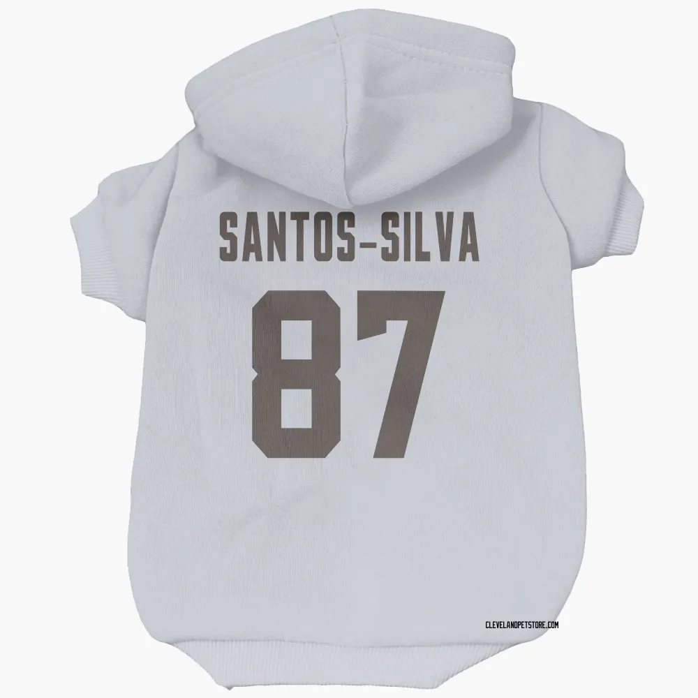 Cleveland Browns Marcus Santos-Silva White Pet Hoodie for Dog & Cat