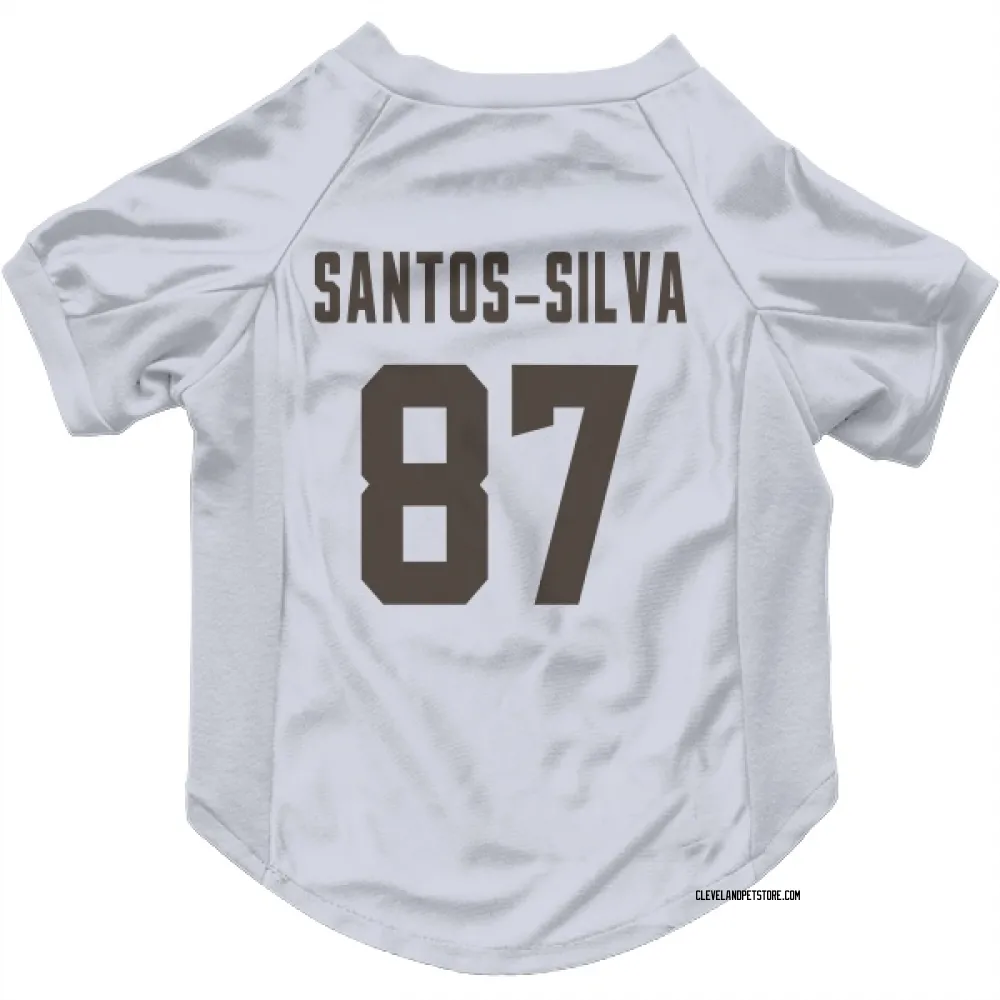 Cleveland Browns Marcus Santos-Silva White Pet Jersey for Dog & Cat