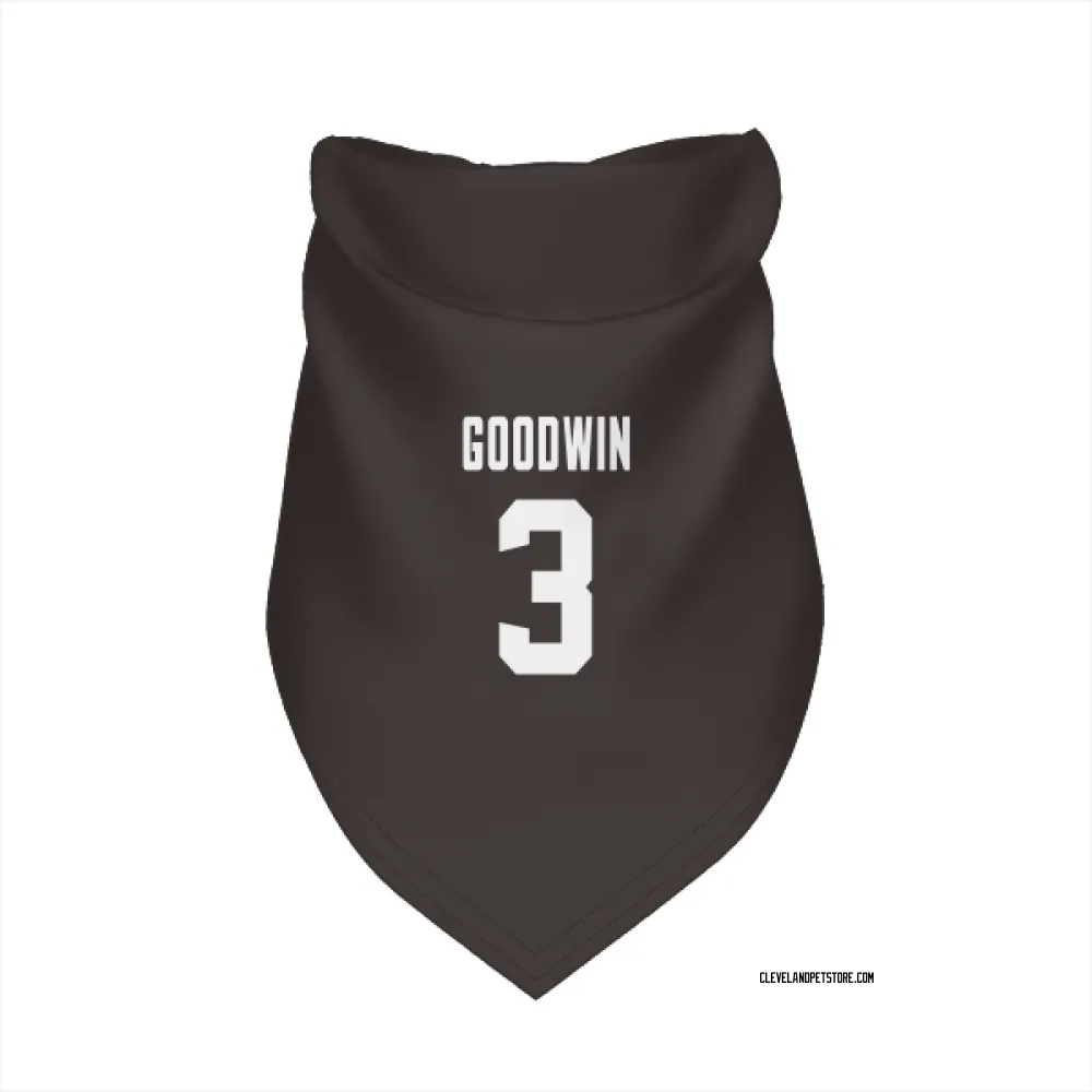 Cleveland Browns Marquise Goodwin Brown Pet Bandana for Dog & Cat
