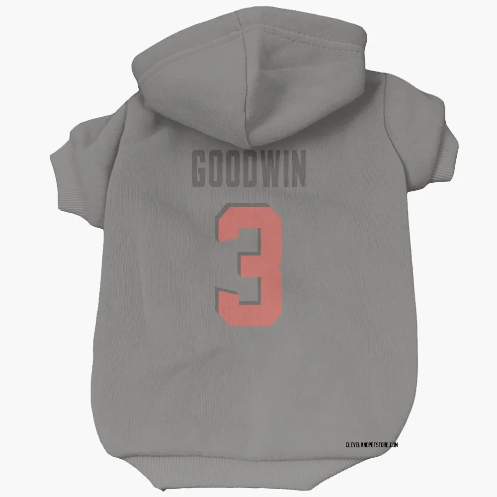 Cleveland Browns Marquise Goodwin Gray Pet Hoodie for Dog & Cat