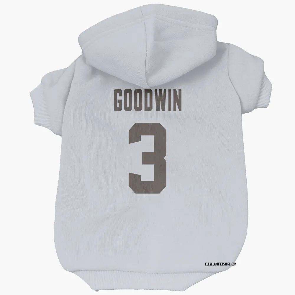 Cleveland Browns Marquise Goodwin White Pet Hoodie for Dog & Cat