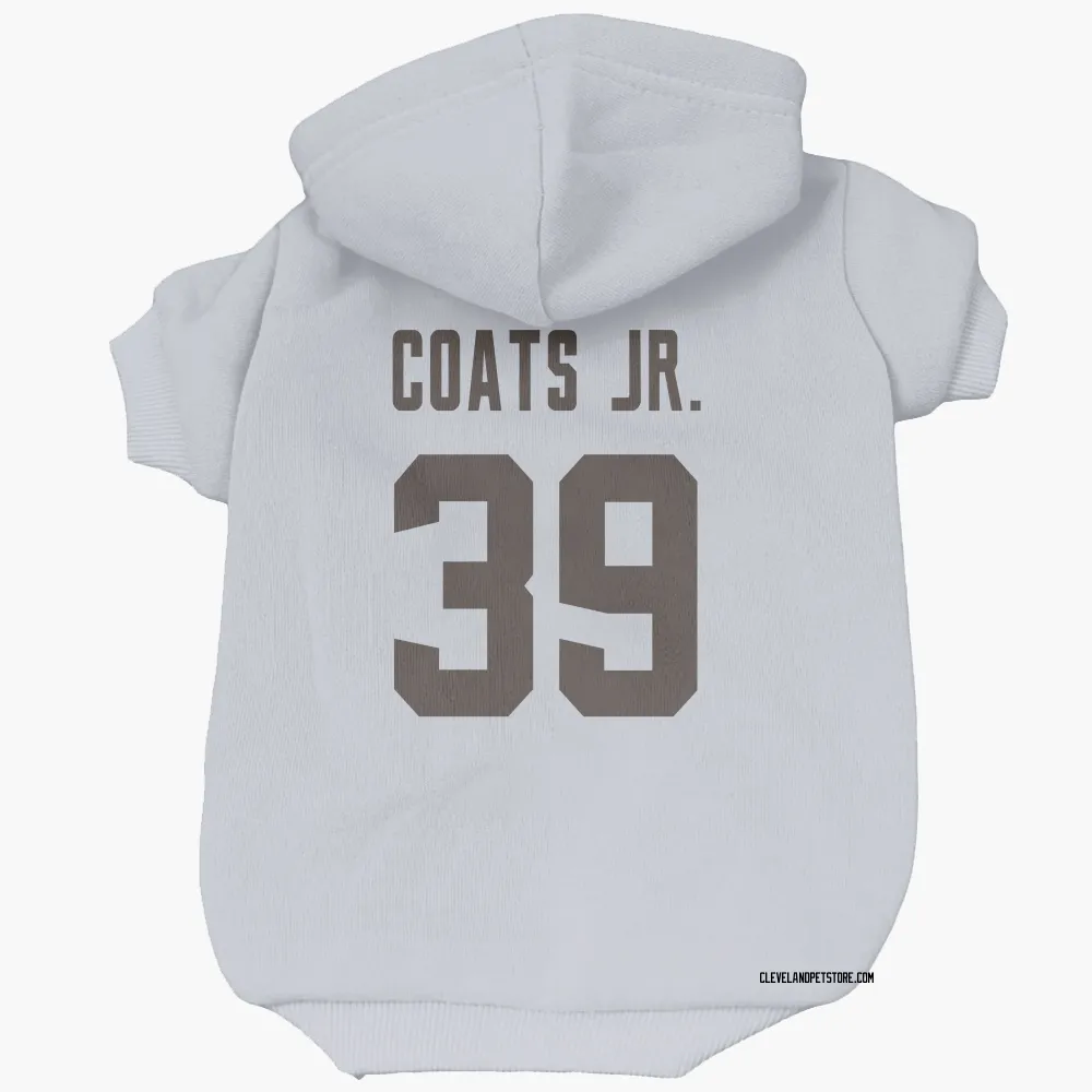 Cleveland Browns Michael Coats Jr. White Pet Hoodie for Dog & Cat