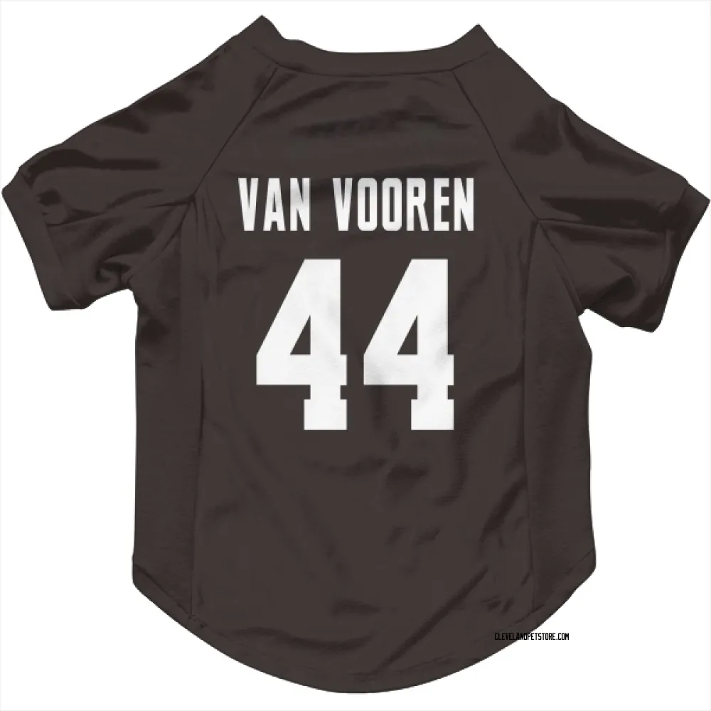 Cleveland Browns Mitch Van Vooren Brown Pet Jersey for Dog & Cat