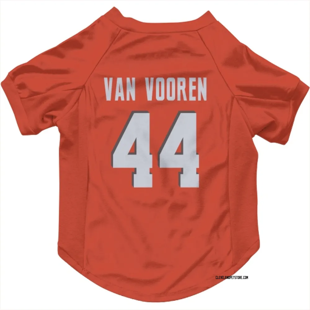 Cleveland Browns Mitch Van Vooren Orange Pet Jersey for Dog & Cat