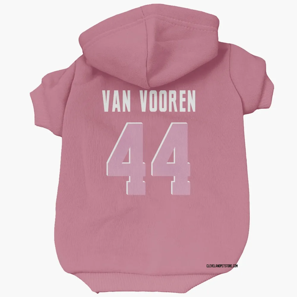 Cleveland Browns Mitch Van Vooren Pink Pet Hoodie for Dog & Cat