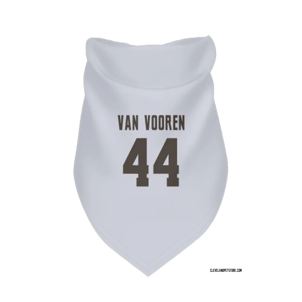 Cleveland Browns Mitch Van Vooren White Pet Bandana for Dog & Cat