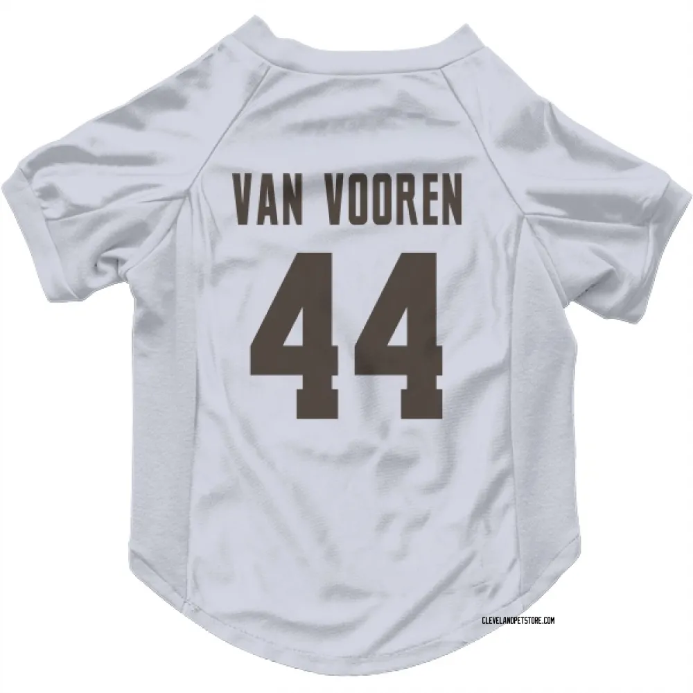 Cleveland Browns Mitch Van Vooren White Pet Jersey for Dog & Cat