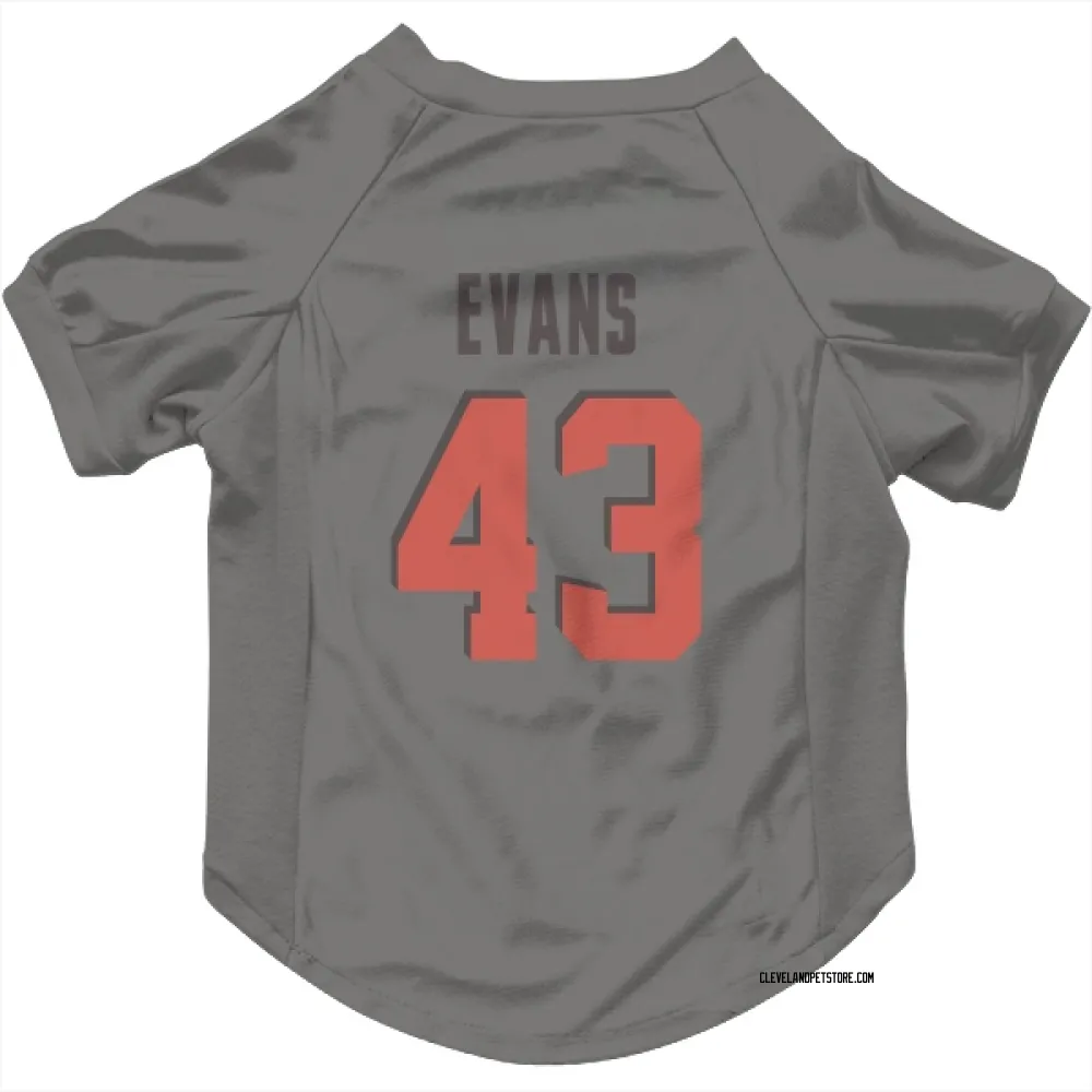 Cleveland Browns Nate Evans Gray Pet Jersey for Dog & Cat
