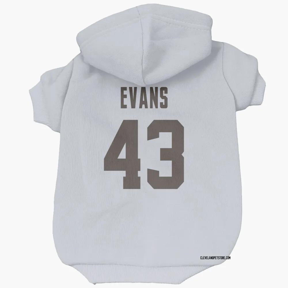 Cleveland Browns Nate Evans White Pet Hoodie for Dog & Cat