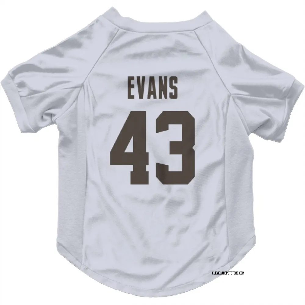 Cleveland Browns Nate Evans White Pet Jersey for Dog & Cat