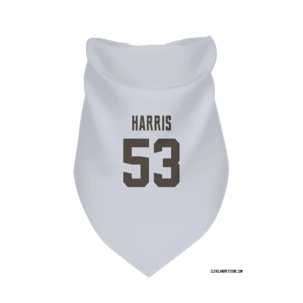 Cleveland Browns Nick Harris White Pet Bandana for Dog & Cat