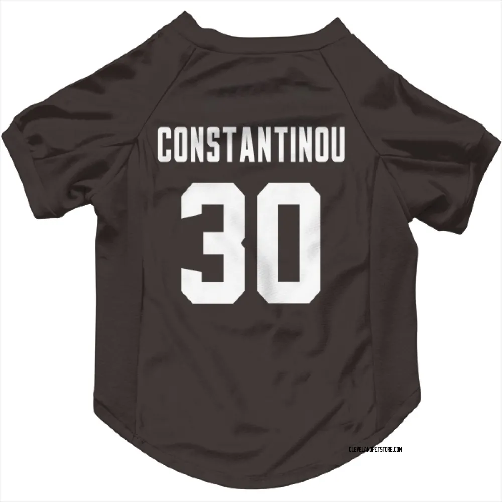 Cleveland Browns Nik Constantinou Brown Pet Jersey for Dog & Cat