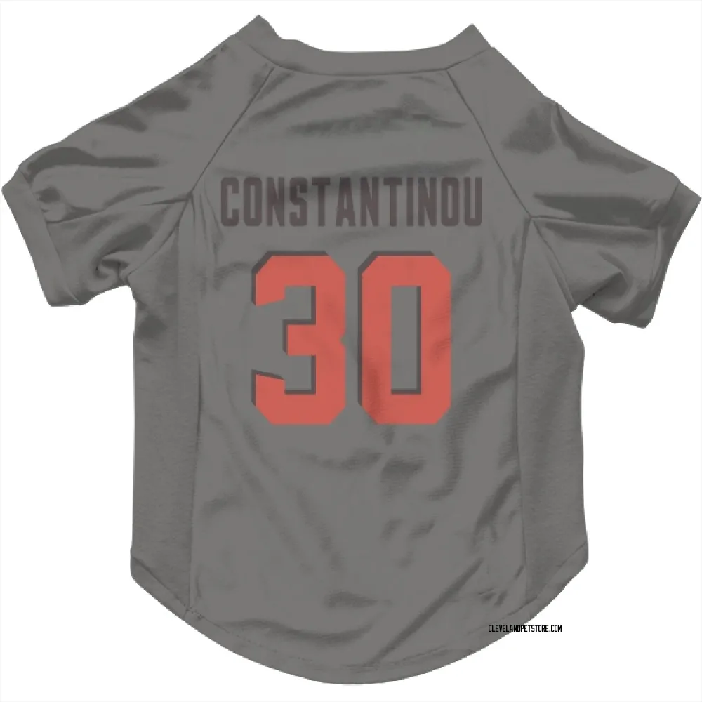 Cleveland Browns Nik Constantinou Gray Pet Jersey for Dog & Cat