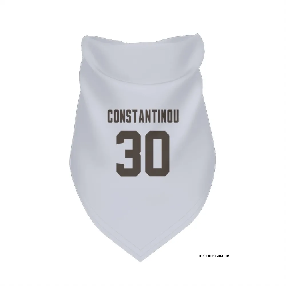 Cleveland Browns Nik Constantinou White Pet Bandana for Dog & Cat