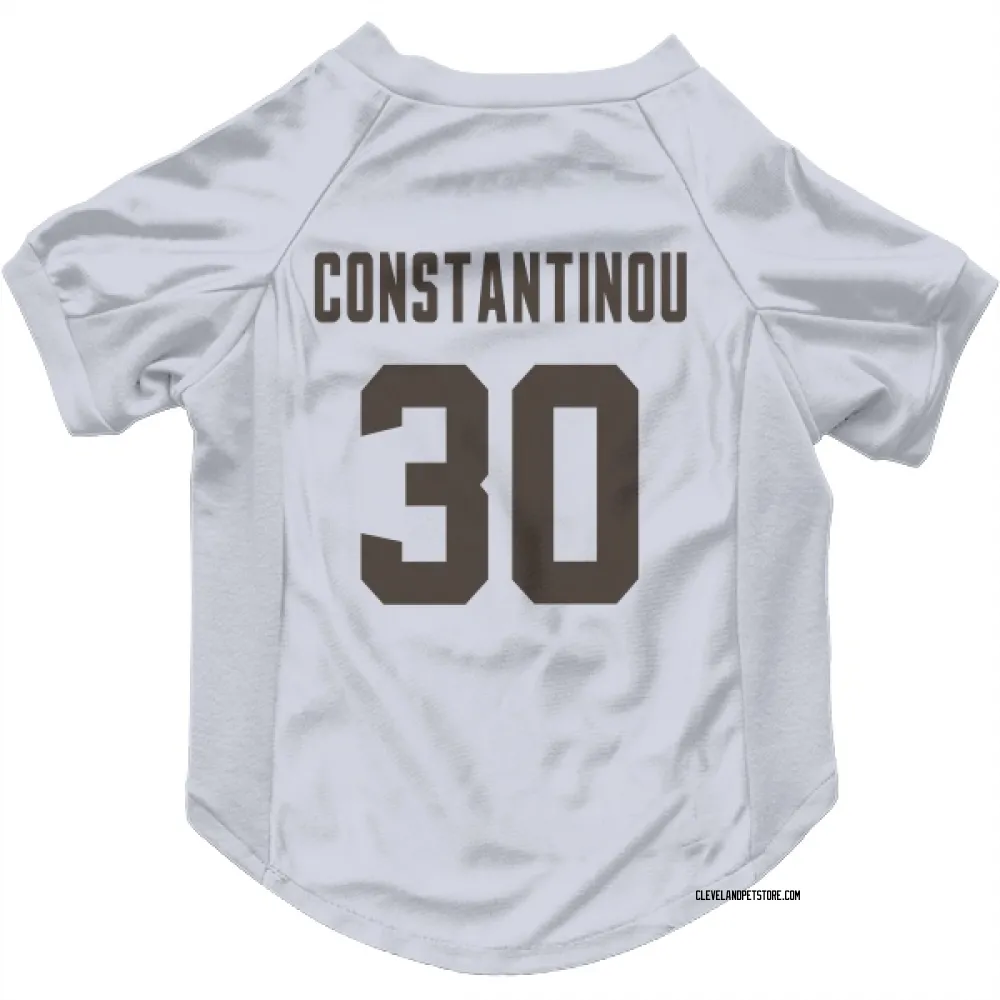 Cleveland Browns Nik Constantinou White Pet Jersey for Dog & Cat