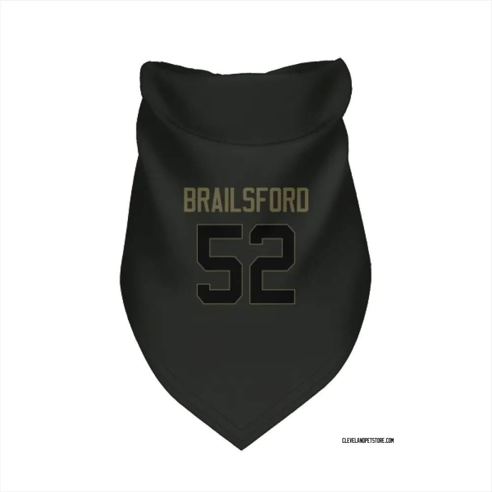 Cleveland Browns Parker Brailsford Black Service Pet Bandana for Dog & Cat