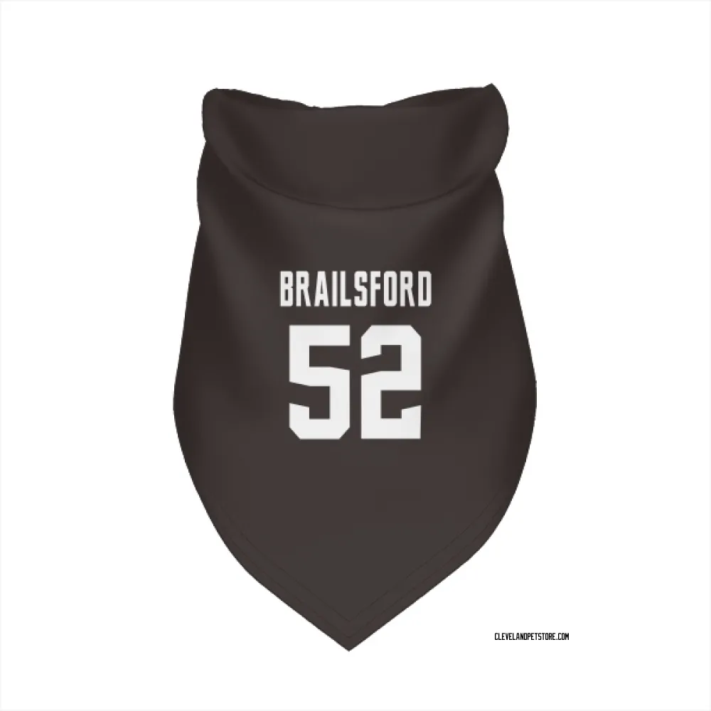 Cleveland Browns Parker Brailsford Brown Pet Bandana for Dog & Cat