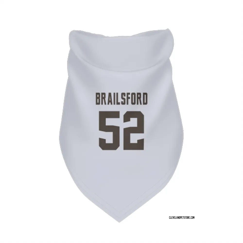 Cleveland Browns Parker Brailsford White Pet Bandana for Dog & Cat