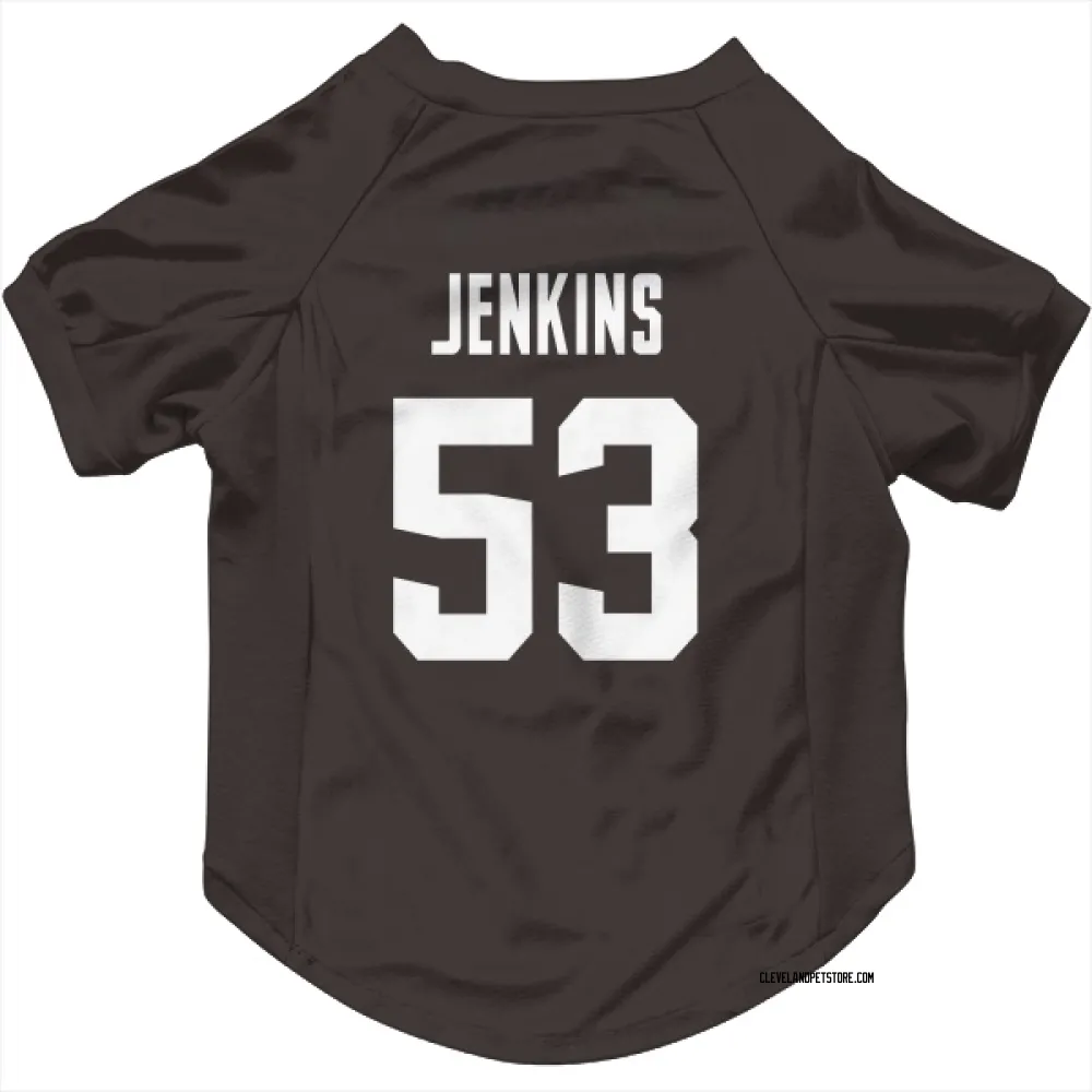 Cleveland Browns Patrick Jenkins Brown Pet Jersey for Dog & Cat