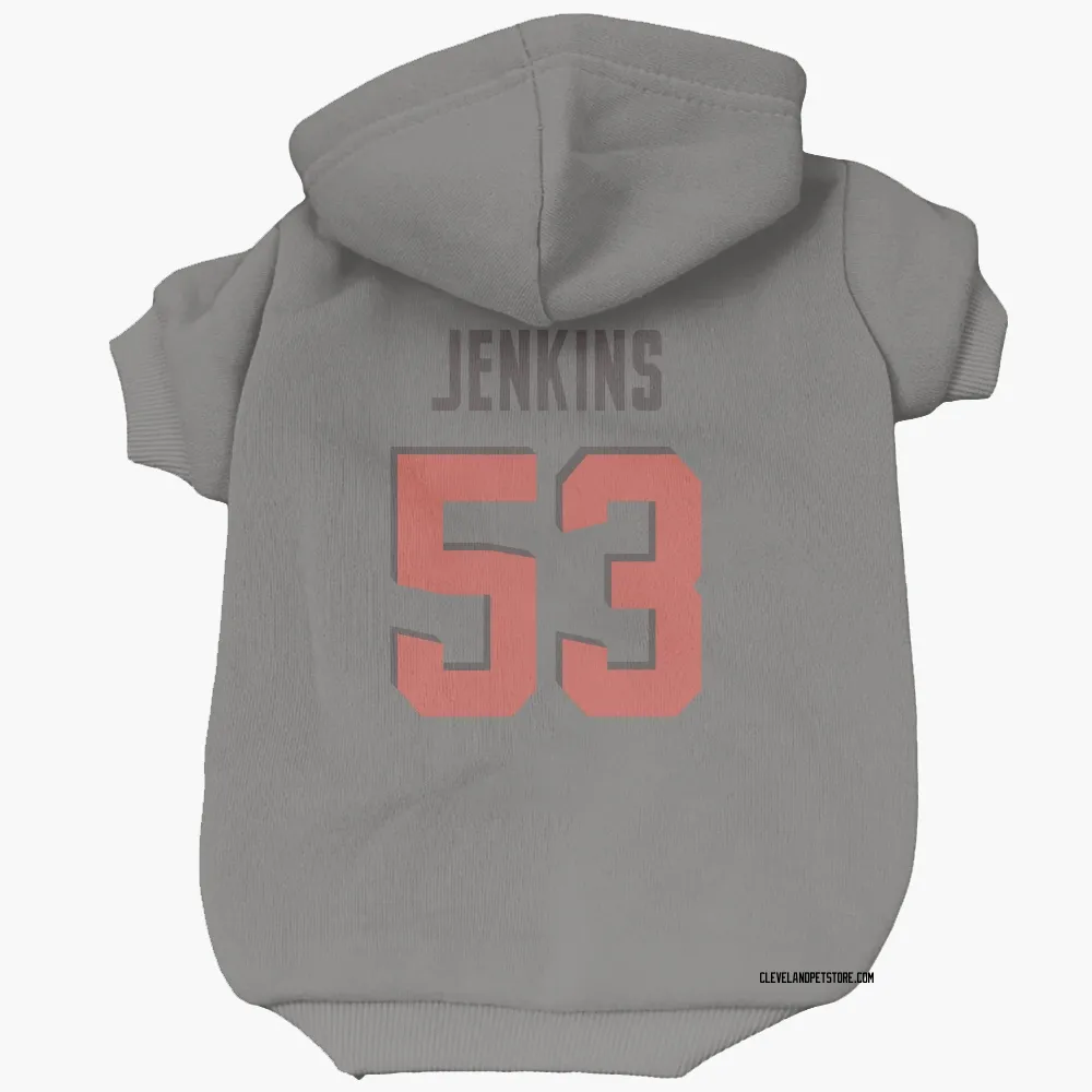 Cleveland Browns Patrick Jenkins Gray Pet Hoodie for Dog & Cat