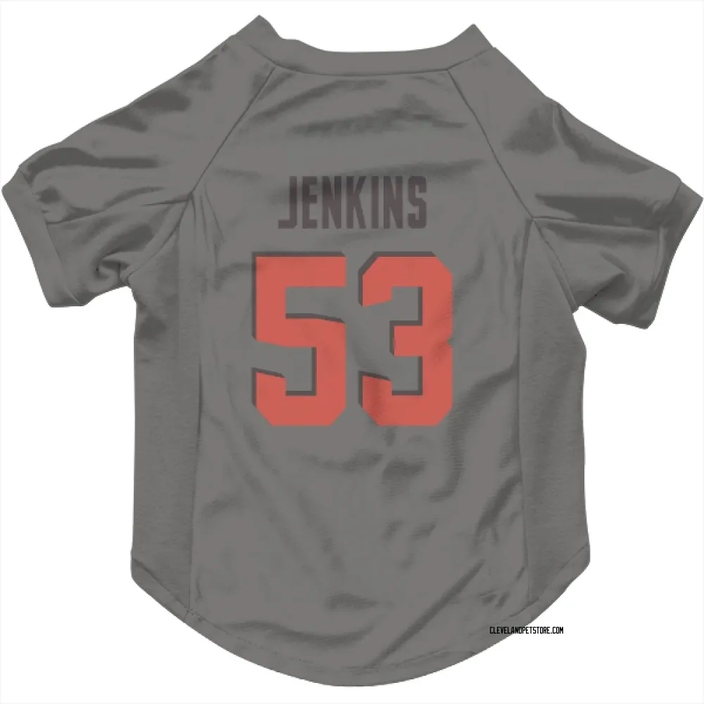 Cleveland Browns Patrick Jenkins Gray Pet Jersey for Dog & Cat