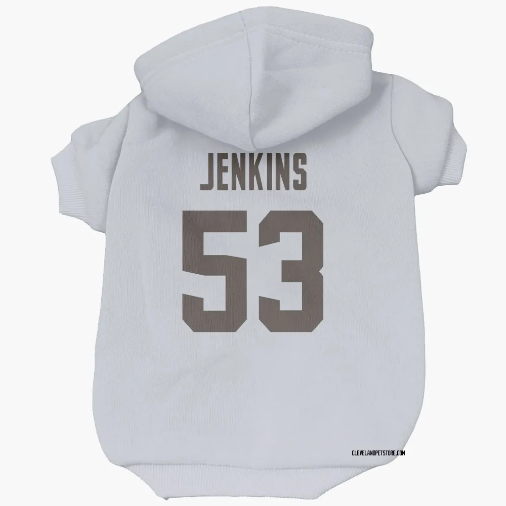 Cleveland Browns Patrick Jenkins White Pet Hoodie for Dog & Cat