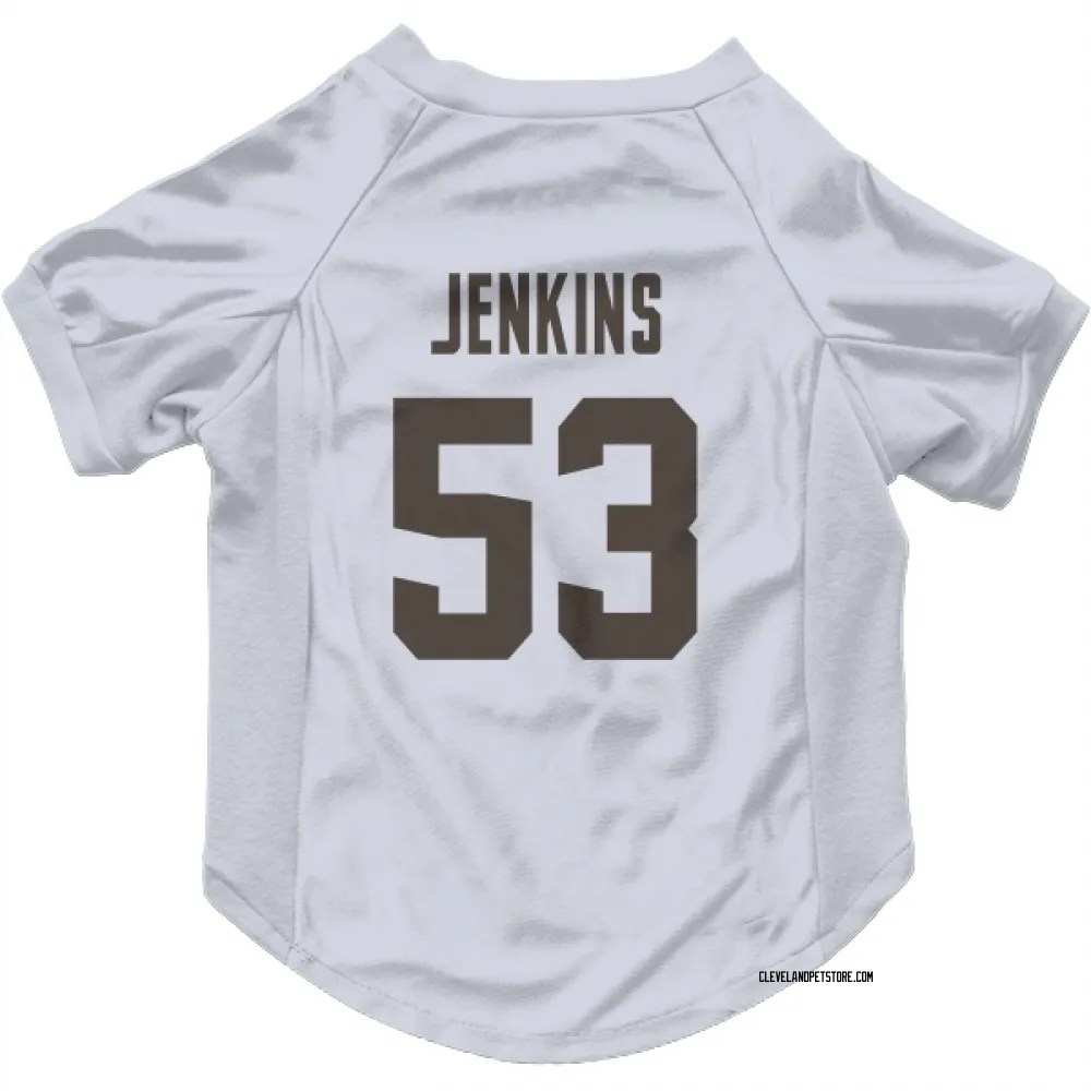 Cleveland Browns Patrick Jenkins White Pet Jersey for Dog & Cat