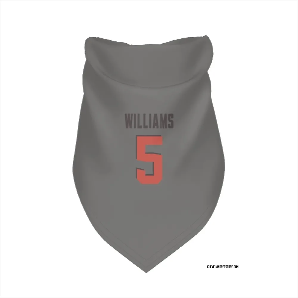 Cleveland Browns Quincy Williams Gray Pet Bandana for Dog & Cat