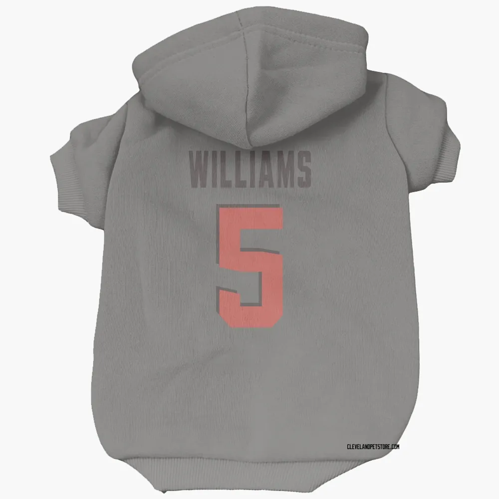 Cleveland Browns Quincy Williams Gray Pet Hoodie for Dog & Cat