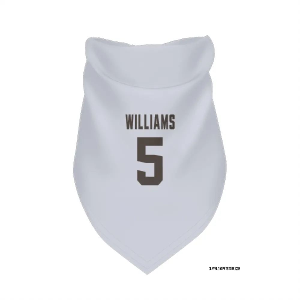 Cleveland Browns Quincy Williams White Pet Bandana for Dog & Cat
