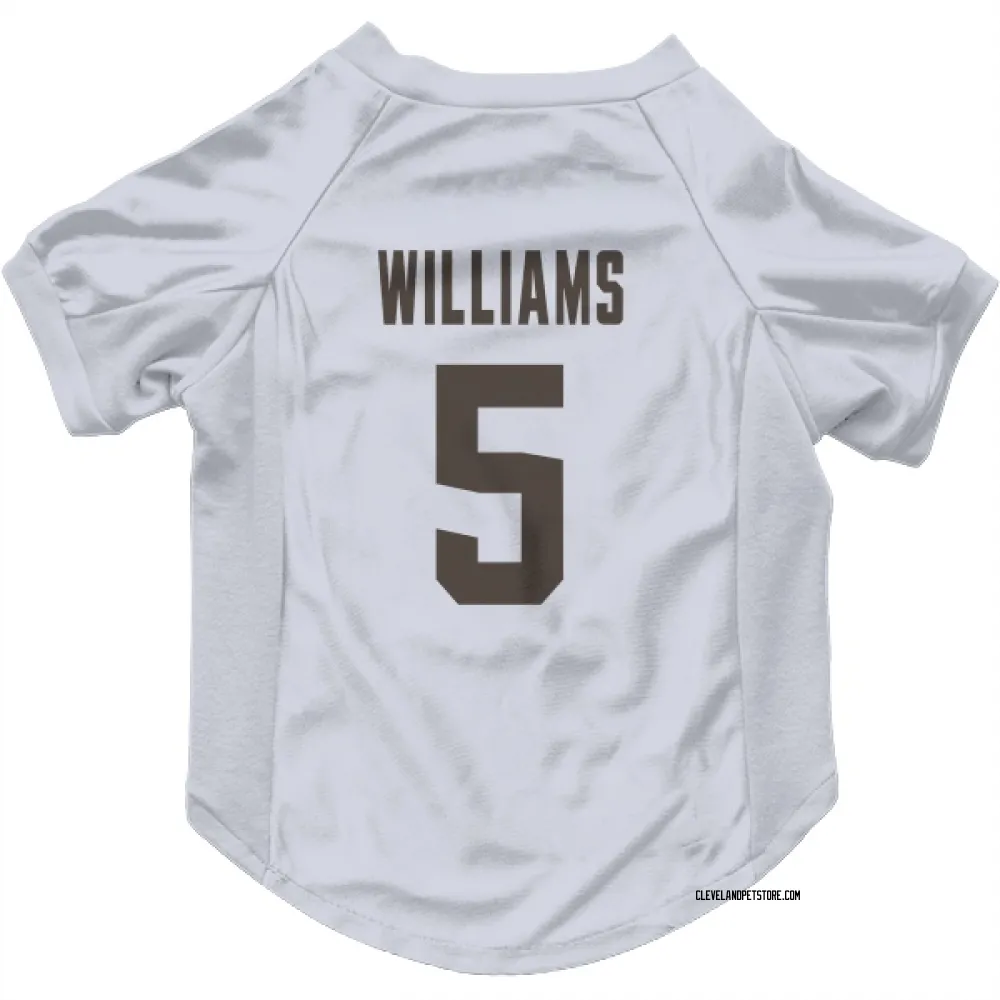 Cleveland Browns Quincy Williams White Pet Jersey for Dog & Cat