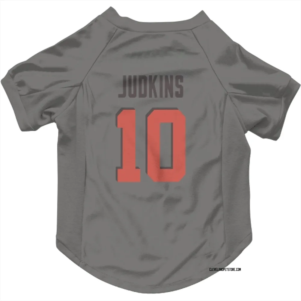 Cleveland Browns Quinshon Judkins Gray Pet Jersey for Dog & Cat