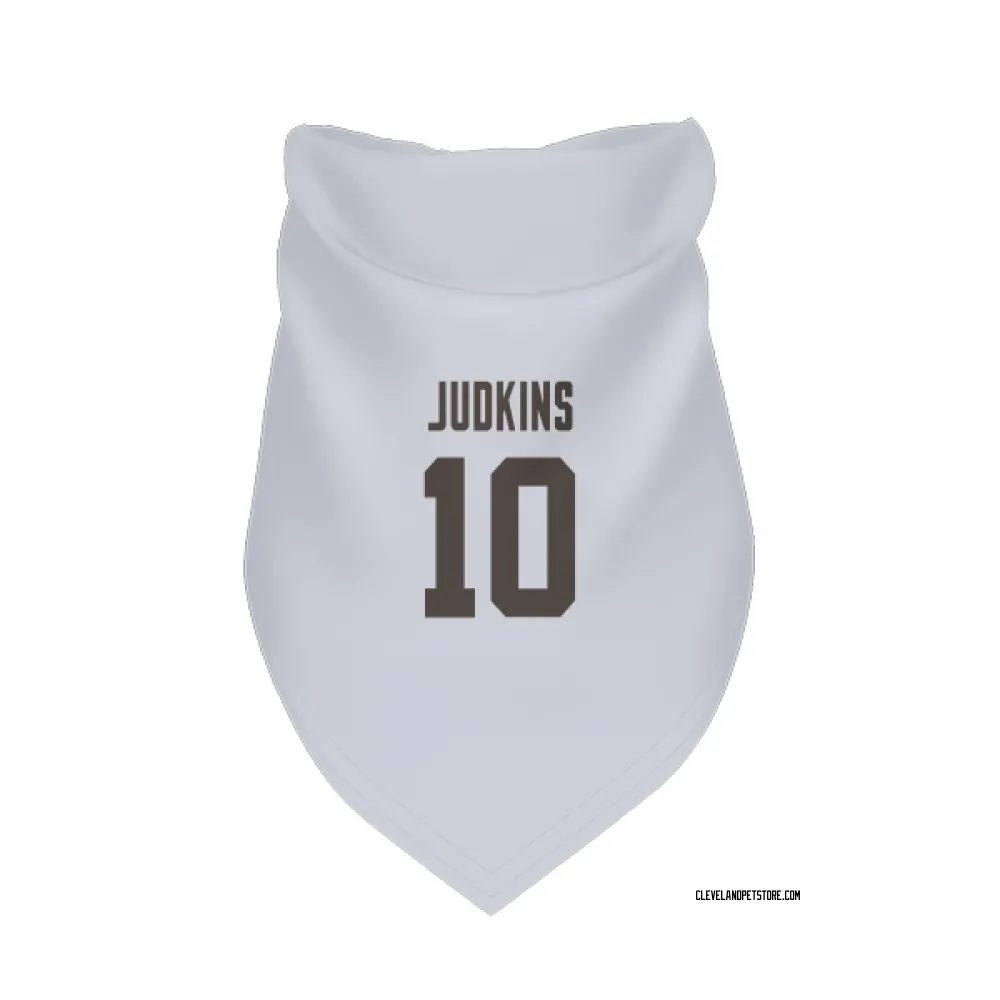 Cleveland Browns Quinshon Judkins White Pet Bandana for Dog & Cat