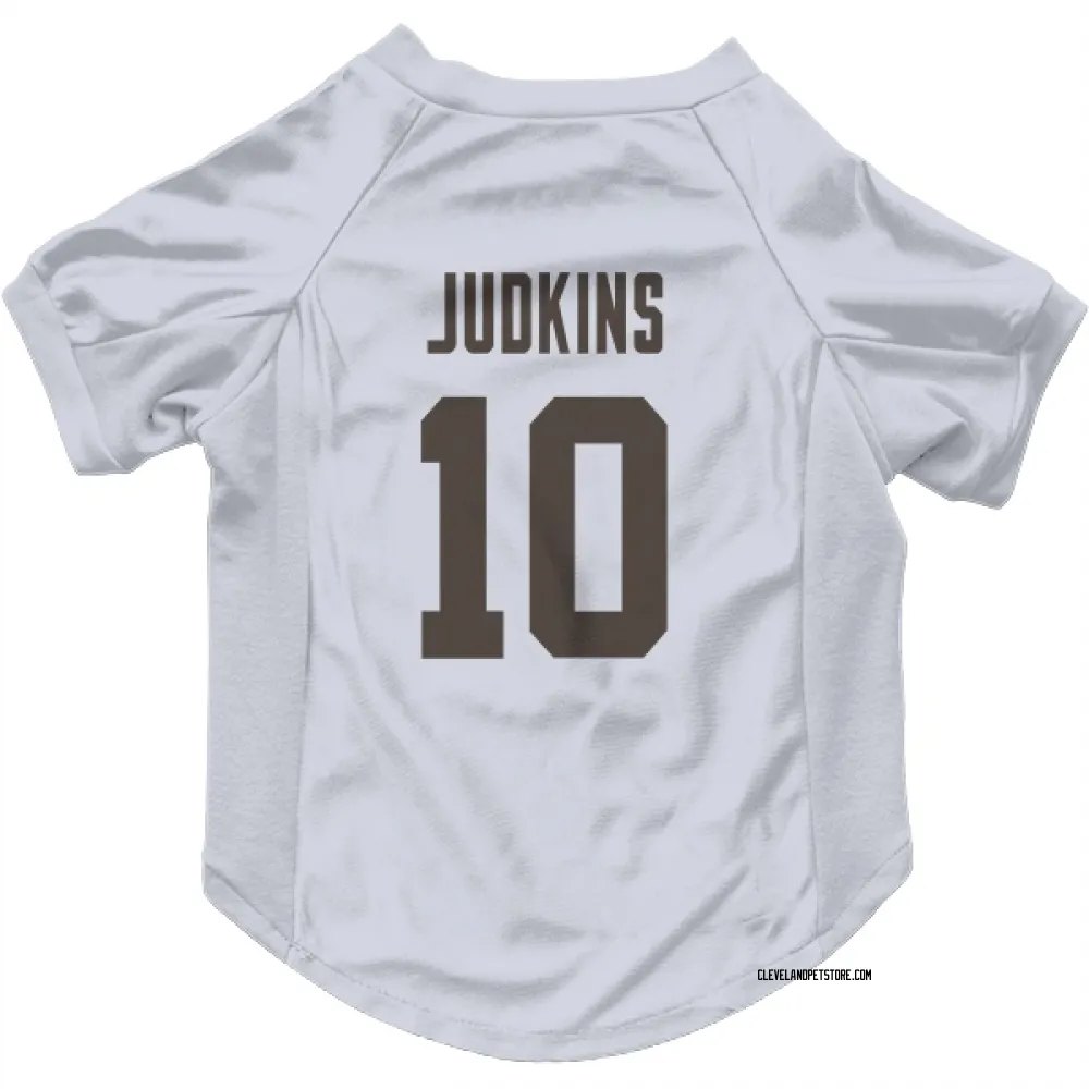 Cleveland Browns Quinshon Judkins White Pet Jersey for Dog & Cat