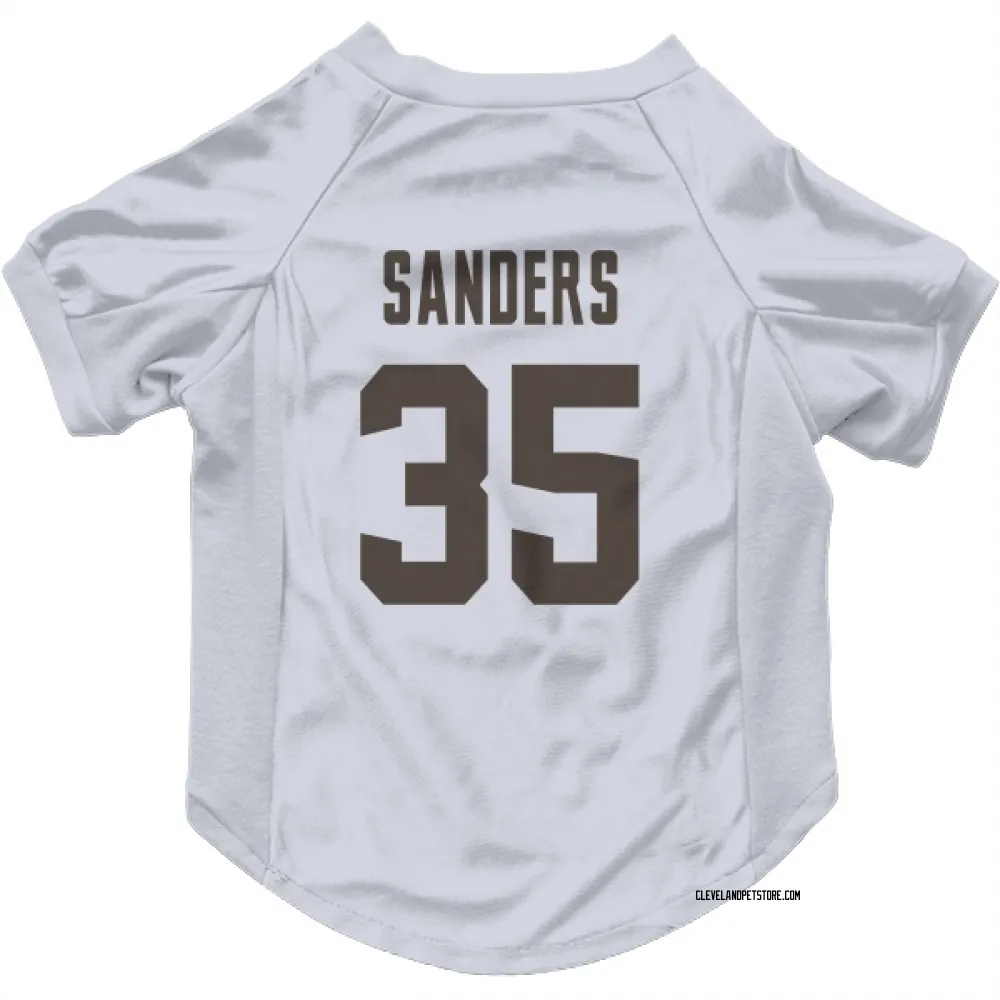 Cleveland Browns Raheim Sanders White Pet Jersey for Dog & Cat