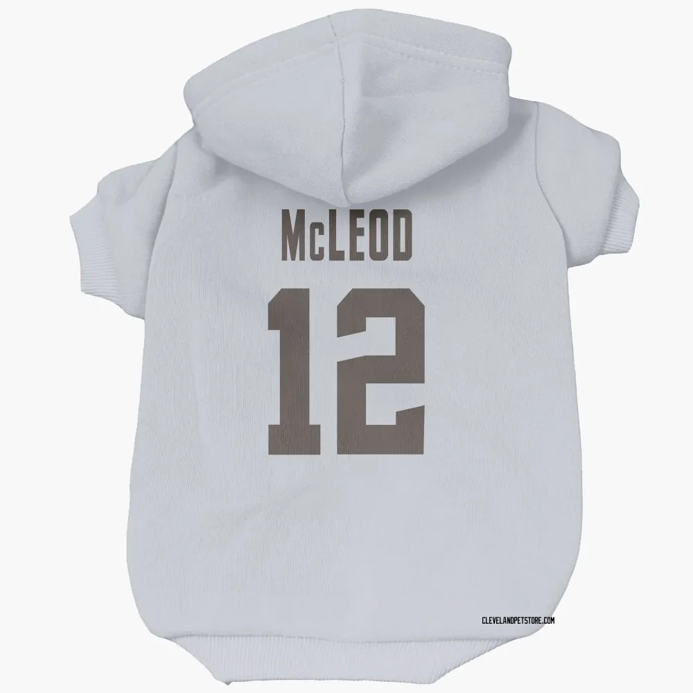 Cleveland Browns Rodney McLeod Jr. White Pet Hoodie for Dog & Cat